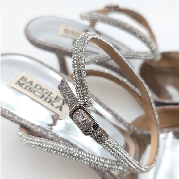 Badgley Mischka Kamilah Womens Pointed Toe Stiletto Heels Silver Size US9.5 EU40 - Picture 11 of 11